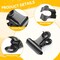 36 Pieces Black Push Pins Clips Metal Push Pins with Clips Black Pushpin Clips Bulldog Clips with Pins Thumb Tacks for Bulletin Board Cork Board Cubicle Wall for Classroom School Office